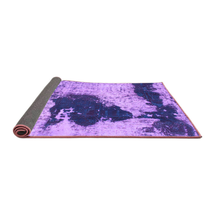 Sideview of Abstract Purple Modern Rug, abs899pur