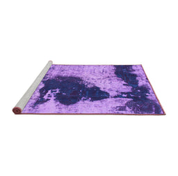 Sideview of Machine Washable Abstract Purple Modern Area Rugs, wshabs899pur