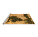 Sideview of Machine Washable Abstract Orange Modern Area Rugs, wshabs899org