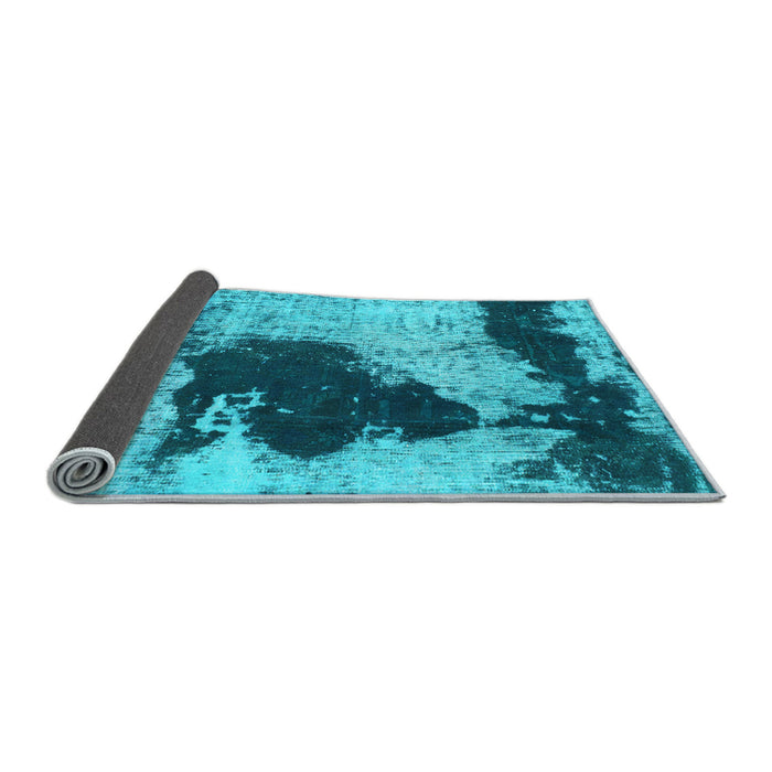 Sideview of Abstract Light Blue Modern Rug, abs899lblu
