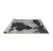 Sideview of Machine Washable Abstract Gray Modern Rug, wshabs899gry