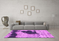 Machine Washable Abstract Pink Modern Rug, wshabs899pnk