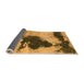 Sideview of Abstract Orange Modern Rug, abs899org