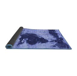 Sideview of Abstract Blue Modern Rug, abs899blu