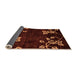 Sideview of Abstract Orange Modern Rug, abs89org