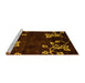 Sideview of Machine Washable Abstract Yellow Modern Rug, wshabs89yw