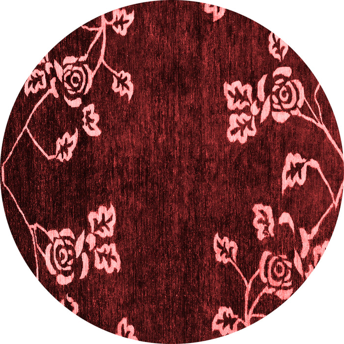 Machine Washable Abstract Red Modern Rug, wshabs89red
