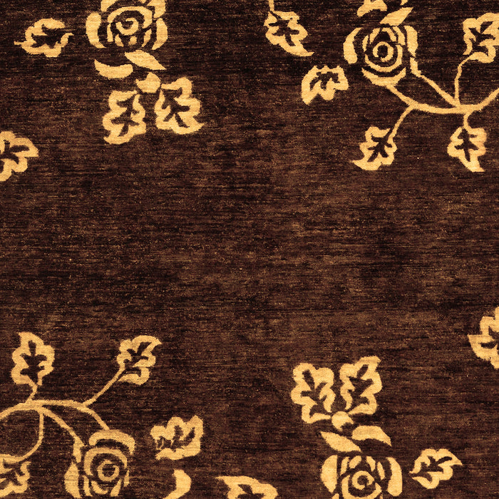 Machine Washable Abstract Brown Modern Rug, wshabs89brn