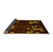 Sideview of Abstract Yellow Modern Rug, abs89yw