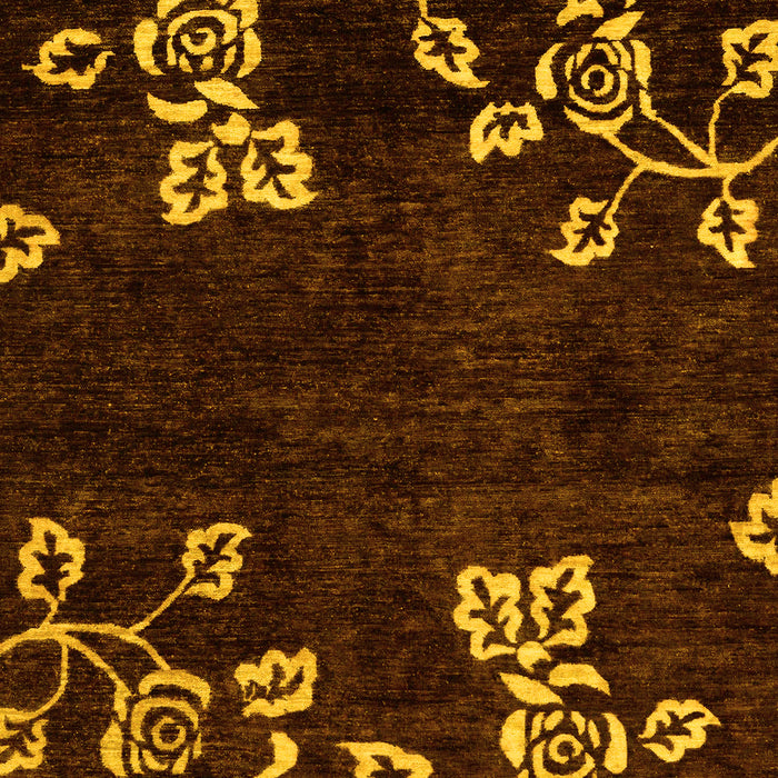 Abstract Yellow Modern Rug, abs89yw