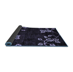 Sideview of Abstract Blue Modern Rug, abs89blu