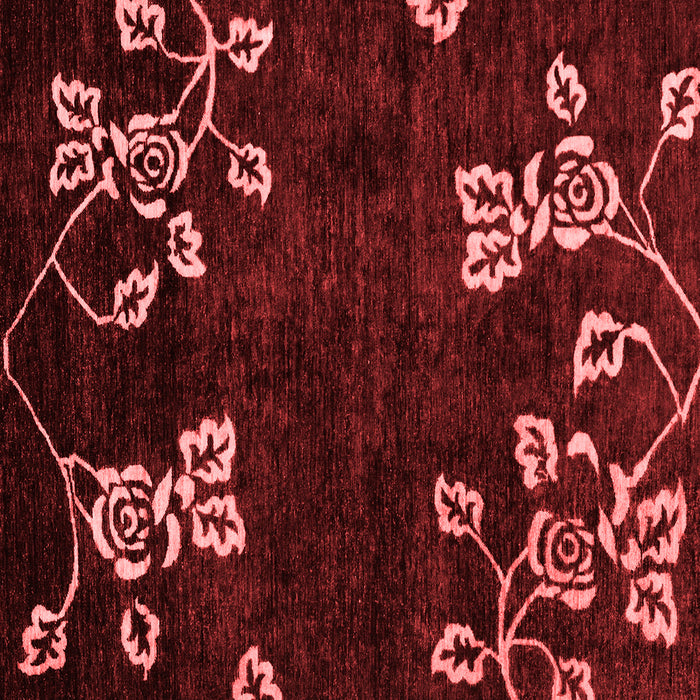 Machine Washable Abstract Red Modern Rug, wshabs89red