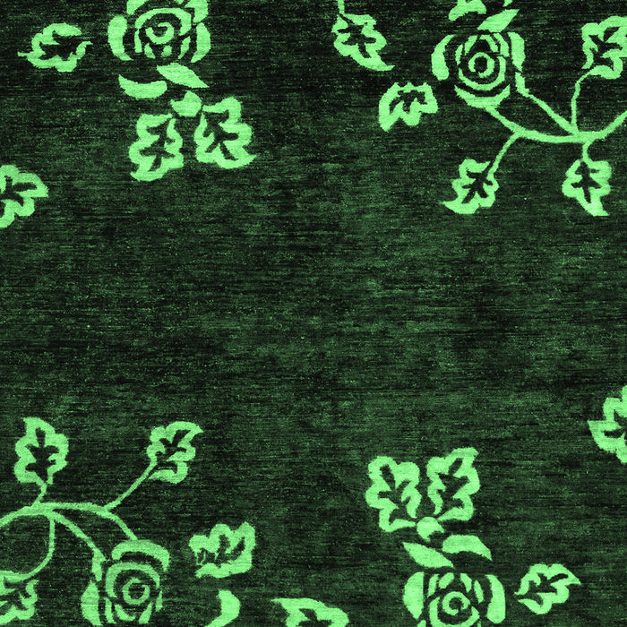 Abstract Emerald Green Modern Rug, abs89emgrn