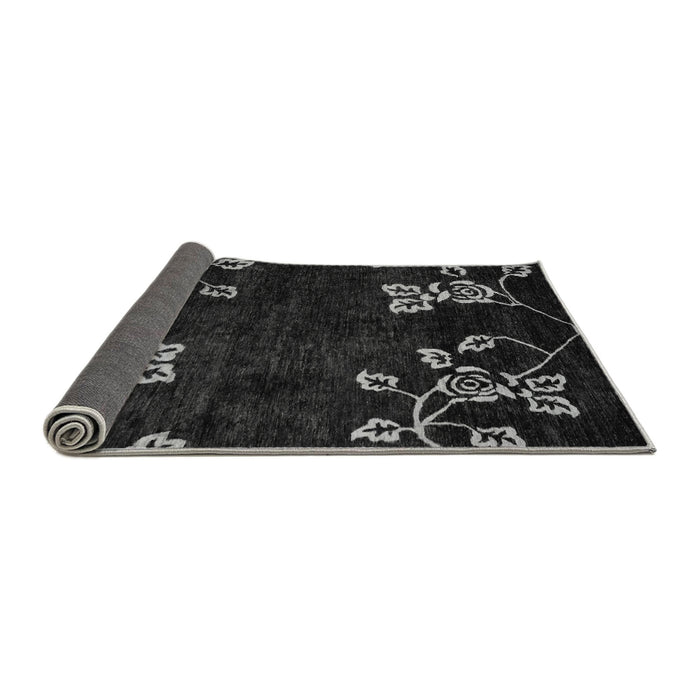 Sideview of Abstract Gray Modern Rug, abs89gry