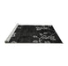 Sideview of Machine Washable Abstract Gray Modern Rug, wshabs89gry