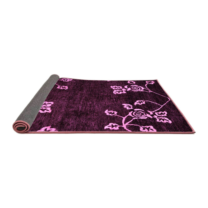 Sideview of Abstract Purple Modern Rug, abs89pur
