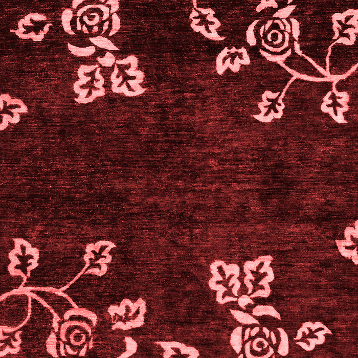 Machine Washable Abstract Red Modern Rug, wshabs89red