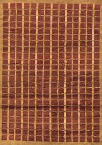 Abstract Brown Modern Rug, abs8brn