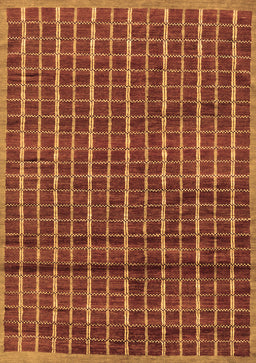 Abstract Brown Modern Rug, abs8brn