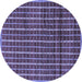 Round Abstract Blue Modern Rug, abs8blu