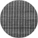 Round Machine Washable Abstract Gray Modern Rug, wshabs8gry