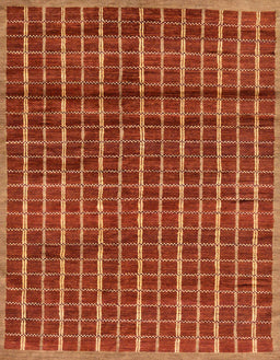 Abstract Red Modern Rug, abs8