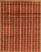 Machine Washable Abstract Red Rug, wshabs8