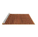 Sideview of Machine Washable Abstract Brown Modern Rug, wshabs8brn