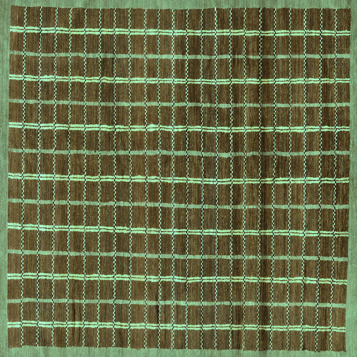 Square Abstract Turquoise Modern Rug, abs8turq