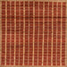 Square Abstract Red Modern Rug, abs8