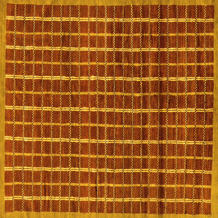 Square Abstract Yellow Modern Rug, abs8yw