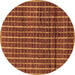 Round Abstract Brown Modern Rug, abs8brn