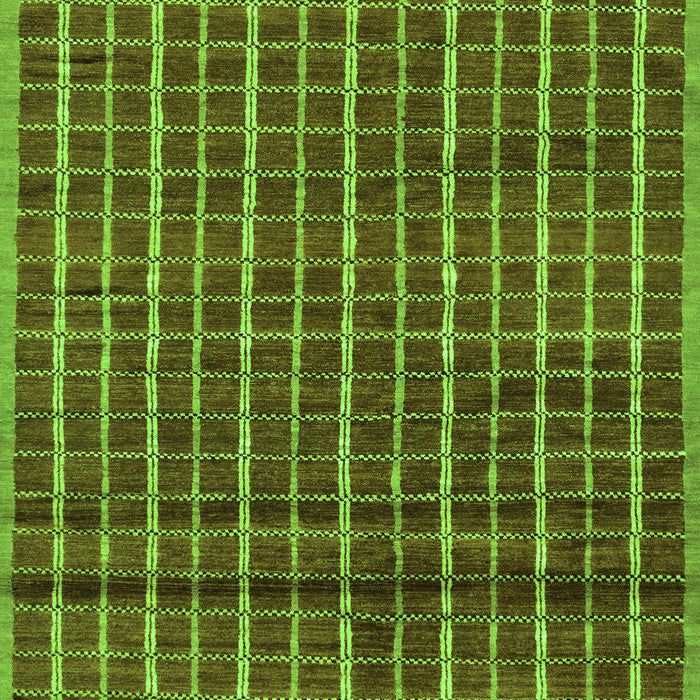 Machine Washable Abstract Green Modern Area Rugs, wshabs8grn
