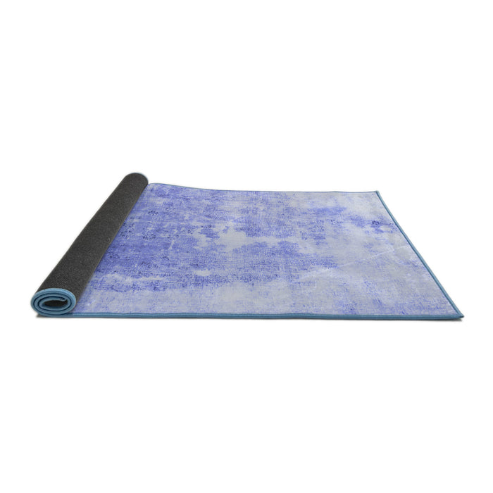 Sideview of Solid Blue Modern Rug, abs900blu