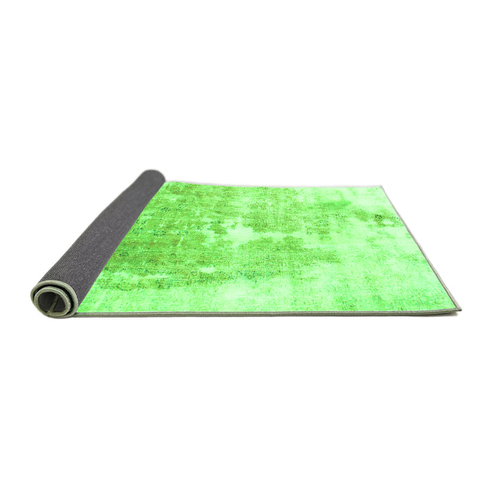Sideview of Solid Green Modern Rug, abs900grn
