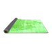 Sideview of Solid Green Modern Rug, abs900grn