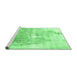 Sideview of Machine Washable Solid Emerald Green Modern Area Rugs, wshabs900emgrn