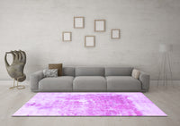 Machine Washable Solid Purple Modern Rug, wshabs900pur