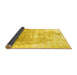 Sideview of Solid Yellow Modern Rug, abs900yw