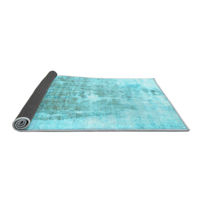Sideview of Solid Light Blue Modern Rug, abs900lblu