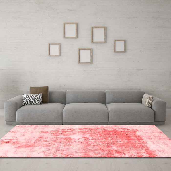 Modern Red Washable Rugs
