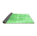 Sideview of Solid Emerald Green Modern Rug, abs900emgrn