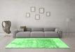 Machine Washable Solid Emerald Green Modern Area Rugs in a Living Room,, wshabs900emgrn