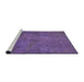 Sideview of Machine Washable Abstract Medium Purple Rug, wshabs901