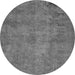 Round Machine Washable Abstract Gray Modern Rug, wshabs901gry