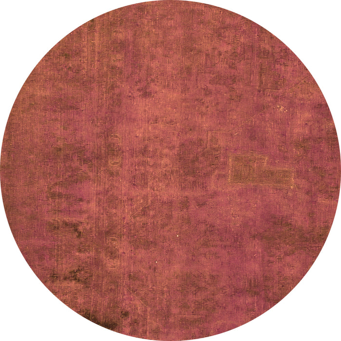 Round Abstract Orange Modern Rug, abs901org