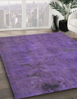 Machine Washable Abstract Medium Purple Rug in a Family Room, wshabs901
