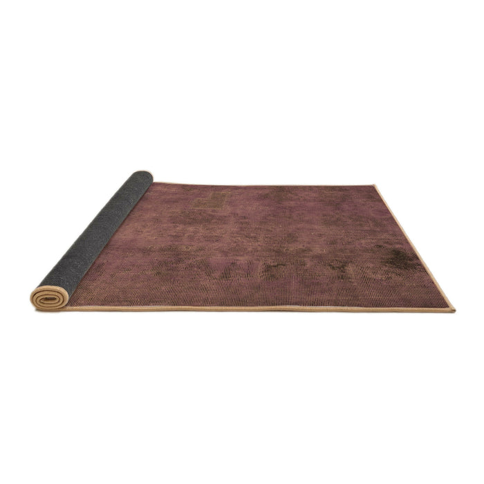 Sideview of Abstract Brown Modern Rug, abs901brn