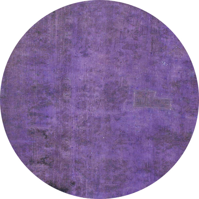 Round Abstract Purple Modern Rug, abs901