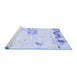 Sideview of Machine Washable Abstract Blue Modern Rug, wshabs902blu